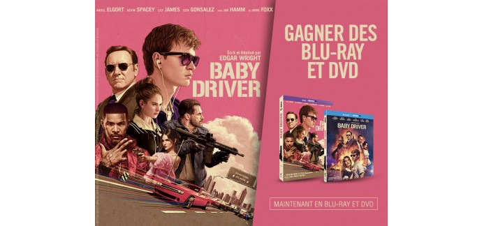 BFMTV: 5 Blu-ray & 10 DVD du film "Baby Driver" à gagner
