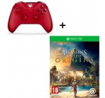 Cdiscount: Pack Manette rouge Xbox One + Assassin's Creed Origins à 77,16€