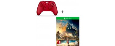 Cdiscount: Pack Manette rouge Xbox One + Assassin's Creed Origins à 77,16€
