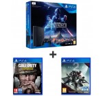 Auchan: PS4 Slim 1To + Star Wars Battlefront II + CoD WW II + Destiny 2 à 369,99€  