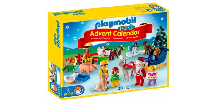 Amazon: Calendrier Avent Playmobil - 9009 - 1 2 3 à La Ferme à 14,99€