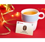Total: Une carte café chargée à 10€ = recevez une tasse espresso Offerte