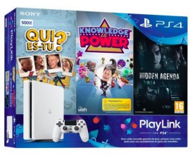 Micromania: PS4 500 Go Blanche + Qui Es-tu ? + Knowledge Is Power + Hidden Agenda à 249.99€