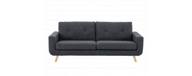 Fly: 33 % de remise sur ce canapé fixe 3 places tissu gris