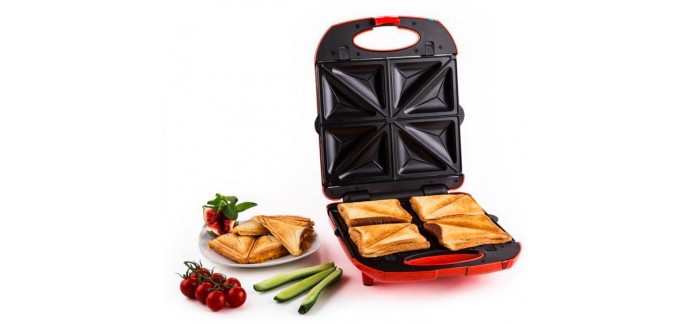 Klarstein: Grille et machine à Sandwich Trinity Sandwich Maker 3 en 1 XXL à 44,99€