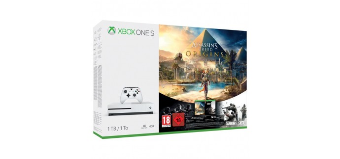 Micromania: Pack Xbox One S 1To + 1an Xbox Live et 3 jeux offerts à 299,99€
