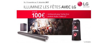 LG: Jusqu’à 100€ remboursés sur une sélection de produits Audio / Vidéo LG