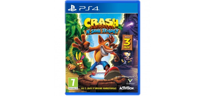 Auchan: Jeu PS4 Crash Bandicoot en promo à 24,99€ au lieu de 39,99€