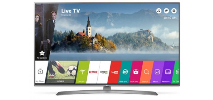 Auchan: Téléviseur LG 55UJ670V LED 4K UHD 139 cm à 899€