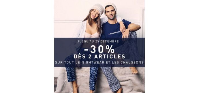 DIM: -30% sur le nightwear et les chaussons dès 2 articles achetés