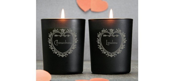 Cadeaux.com: 2 bougies personnalisées à 29.90€ au lieu de 33.80€ 