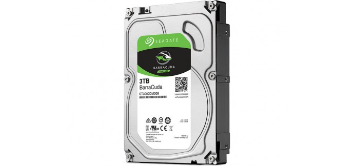MacWay: Disque dur interne 3 To Seagate BarraCuda SATA III 3,5" à 79.99€ au lieu de 99.99€ 