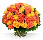 BeBloom: Bouquet de 60 roses Safran à 34,50 €