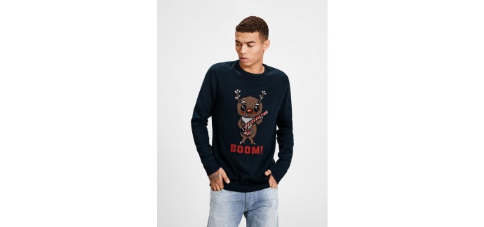 JACK & JONES: Pull en Maille classique au design de Noël au prix de 17,45€