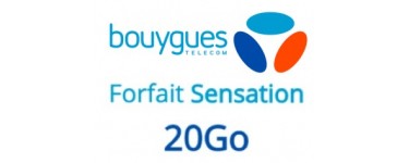 Bouygues Telecom: 180€ remboursés pour la souscription d’un forfait Sensation 20 Go et + 