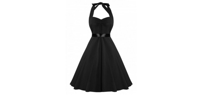 Rosegal: Remise de 42% sur la Robe Trapèze Vinatge à Col Halter