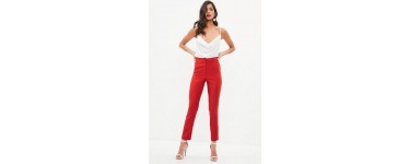 Missguided: pantalon cigarette rouge tall 