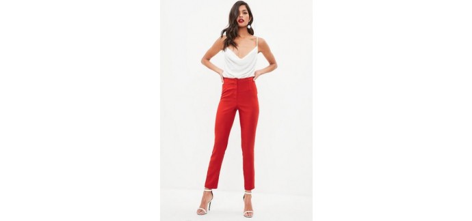 Missguided: pantalon cigarette rouge tall 