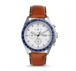 Fossil: Montre Sport 54 chronographe en cuir brun au prix de 111,00 €