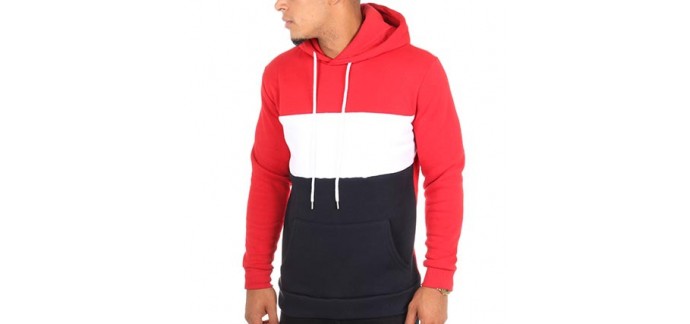 La Boutique Officielle: LBO - Sweat Capuche 192 Bleu Marine Blanc Rouge au prix de 37,99 € au lieu de 29,99 €