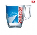Excedingue: Lot de 6 Mugs Coca Cola 25 cl  à 9,87€ au lieu de 25,99€
