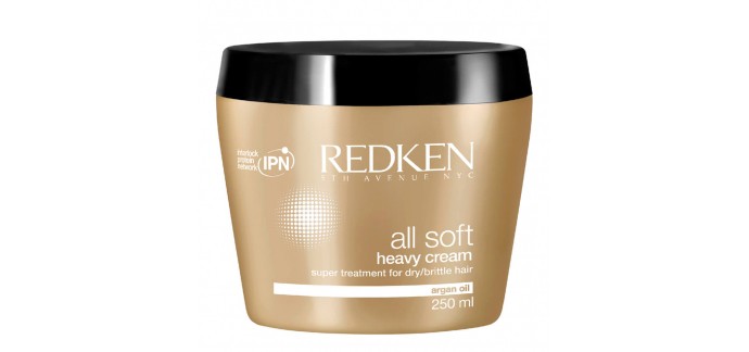 Look Fantastic: 8,50 € d'économie sur le Masque Adoucissant Redken All Soft Heavy Cream (250ml)