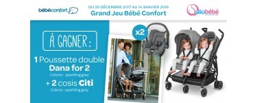 Allobébé: 1 Poussette double Dana for 2 + 2 Cosis Citi à gagner