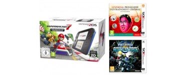Fnac: Nintendo 2DS Mario Kart + Metroid + L'infernal programme d'entrainement cérébral à 89,99€