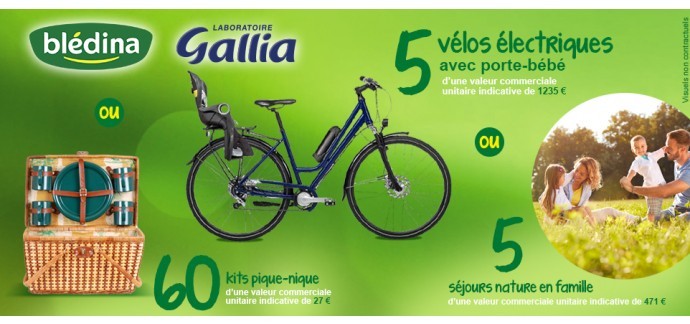 Intermarché: 5 vélos électriques avec porte-bébé, 5 séjours nature en famille, 60 kits pique-nique à gagner