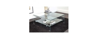 Fnac: Table basse carré en verre courbée à 247,98€ au lieu de 356,98€