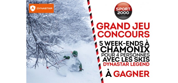 Sport 2000: 5 week-end à Chamonix pour 4 personnes à gagner