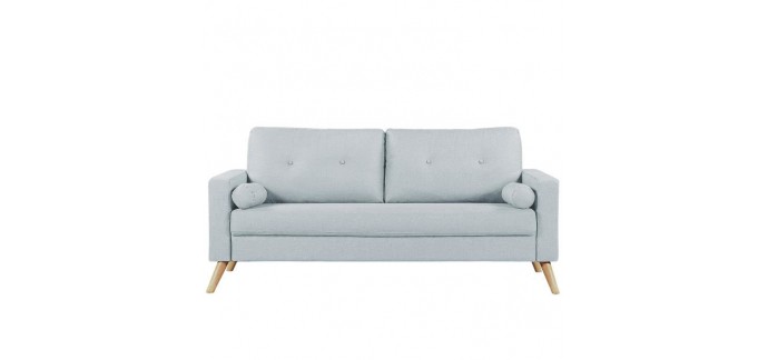 Cdiscount: 279€ d'économie sur le canapé droit fixe 3 places au tissu gris clair scandinave