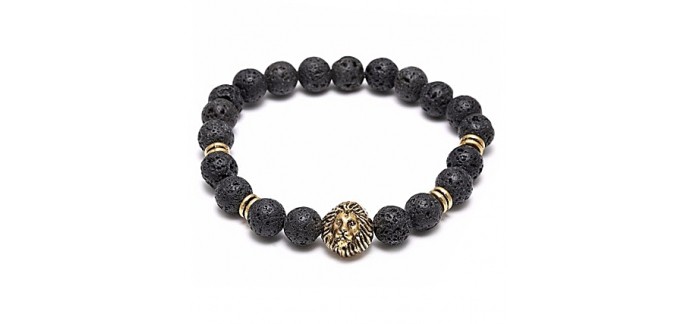 La Boutique Officielle: Bracelet Lava Stones Lion noir au prix de 10,49€ au lieu de 14,99€