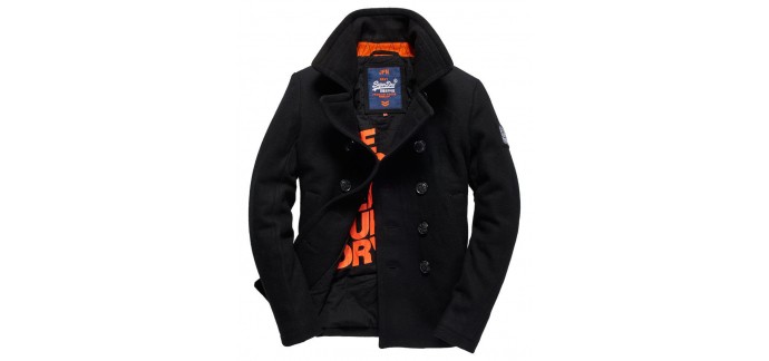 eBay: Caban Noir homme Superdry à 44,88€ 