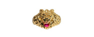 1001 Bijoux: Chevalière tête de lion en vermeil à 99€ au lieu de 123,90€