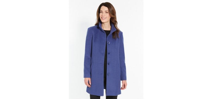 Daxon: Manteau Laine Bleue à 39€ au lieu de 129,99€