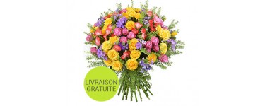 Aquarelle: Livraison offerte pour l'achat du magnifique bouquet 'Feu d'artifice'