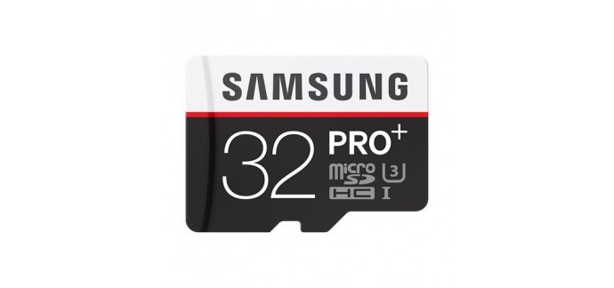 TopAchat: Carte Mémoire Micro SDHC PRO+ Samsung, 32 Go, Classe10 + Adaptateur SD en solde au prix de 17,90€ 