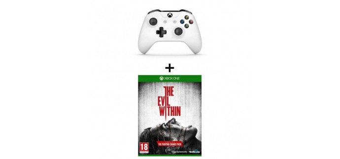 Cdiscount: Manette Xbox One sans fil blanche + Le jeu Evil Within à 39,99€ 