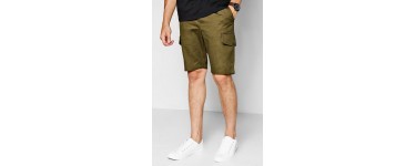 Boohoo: Short Cargo coupe ajustée kaki à 14€ au lieu de 30€