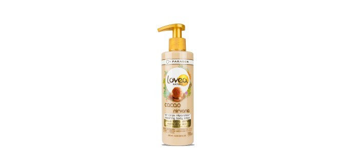 Lovea: Lait corps Cacao Nirvana Réparateur 250ml à 4,40€ 