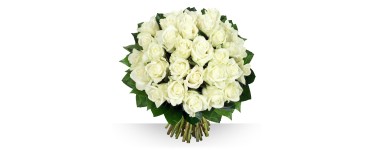BeBloom: [Soldes] Bouquet de 40 roses Platine à seulement 26,50€