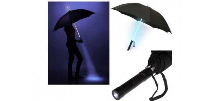 Micromania: [Soldes] Parapluie Star Wars sabre laser LED + torche dans le manche à 29,99€ au lieu de 69,99€