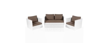 Delamaison: Salon 4 places en eucalyptus FSC en soldes à 899€ au lieu de 1.299€