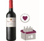 Cdiscount: 6 bouteilles de vin rouge Marquis de Mascaret Blaye Côtes de Bordeaux 2016 en soldes à 19,99€
