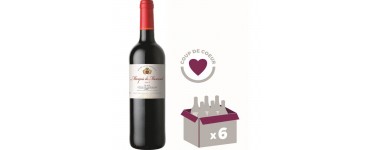 Cdiscount: 6 bouteilles de vin rouge Marquis de Mascaret Blaye Côtes de Bordeaux 2016 en soldes à 19,99€