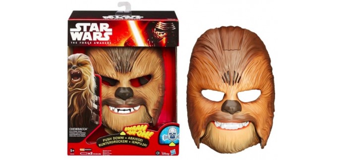 Auchan: Masque électronique Chewbacca Star Wars Episode VII à 24,99€ au lieu de 49,99€