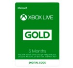 Microsoft: Abonnement Xbox Live 6 mois à 14,67€ au lieu de 39,99€