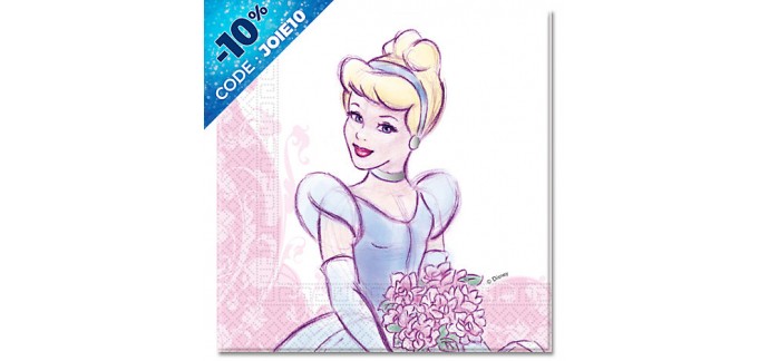 Disney Store: Lot de 20 serviettes de fête Princesses Disney à 1,68€ au lieu de 5,69€