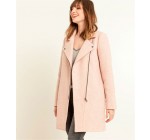 Grain De Malice: Manteau femme Style perfecto rose à 59,99€ au lieu de 99,99€ 